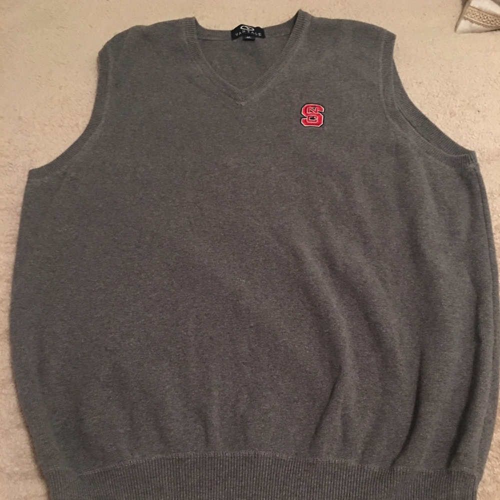🔥🐺NC STATE SWEATER VEST MENS LARGE